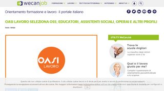 
                            13. Oasi Lavoro seleziona Oss, Educatori, Assistenti sociali, Operai e altri ...