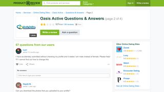 
                            9. Oasis Active Questions (page 2) - ProductReview.com.au