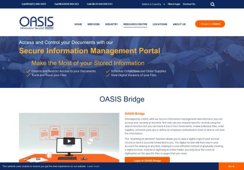 
                            2. OASIS Bridge - Secure Information Management Portal - OASISGROUP