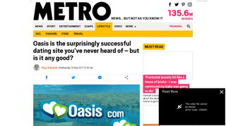 
                            8. Oasis Dating: It's super successful but is it any good? | Metro News