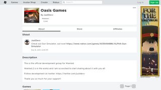 
                            13. Oasis Games - Roblox
