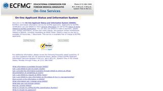 
                            3. OASIS - General Information - ECFMG