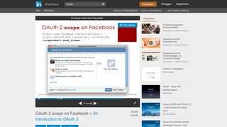 
                            6. OAuth 2 scope on Facebook - SlideShare