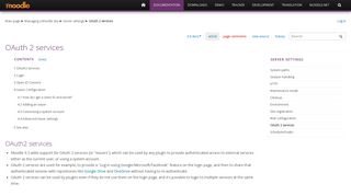 
                            2. OAuth 2 services - MoodleDocs