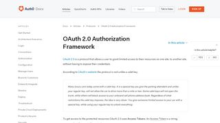 
                            5. OAuth 2.0 Authorization Framework - Auth0