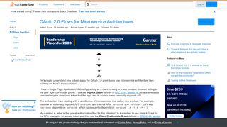 
                            11. OAuth 2.0 Flows for Microservice Architectures - Stack Overflow