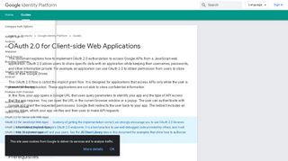 
                            4. OAuth 2.0 for Client-side Web Applications | Google Identity Platform ...