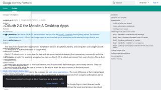 
                            6. OAuth 2.0 for Mobile & Desktop Apps | Google Identity Platform ...