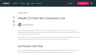 
                            1. OAuth 2.0 from the Command Line | Okta Developer