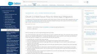 
                            6. OAuth 2.0 Web Server Authentication Flow - Salesforce Help