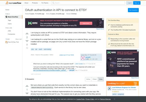 
                            10. OAuth authentication in API to connect to ETSY - Stack Overflow