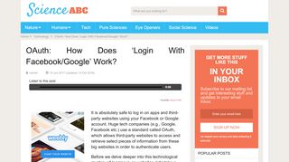 
                            9. OAuth: How Does 'Login With Facebook/Google' Work? - Science ABC