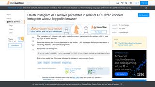 
                            11. OAuth Instagram API remove parameter in redirect URL when connect ...