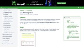 
                            5. OAuth Integration - JFrog Artifactory - JFrog Wiki