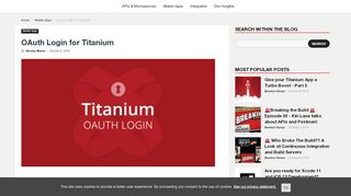 
                            3. OAuth Login for Titanium - Appcelerator