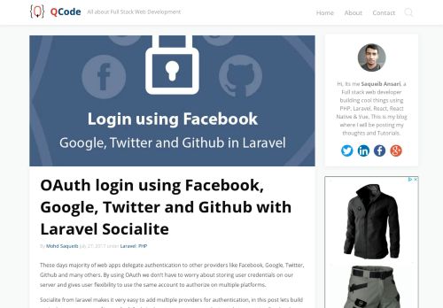 
                            13. OAuth login using Facebook, Google, Twitter and Github with Laravel ...
