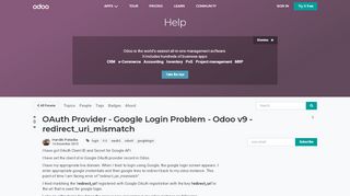 
                            13. OAuth Provider - Google Login Problem - Odoo v9 ...