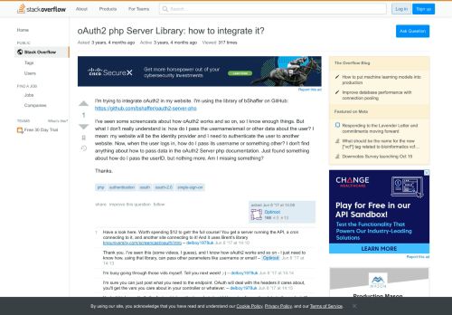 
                            9. oAuth2 php Server Library: how to integrate it? - Stack Overflow