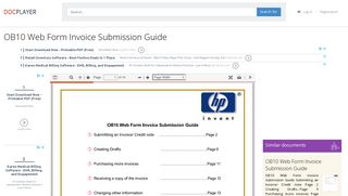 
                            3. OB10 Web Form Invoice Submission Guide - PDF - DocPlayer.net