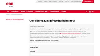 
                            1. ÖBB Infrastruktur AG: Anmeldung Extranet