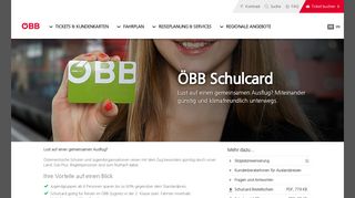 
                            2. ÖBB - ÖBB Schulcard: Miteinander günstig unterwegs