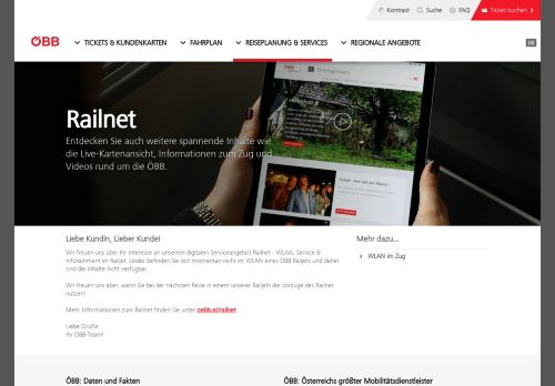 
                            1. ÖBB - Railnet - WLAN, Service & Infotainment im Railjet