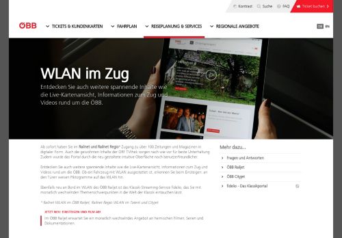 
                            1. ÖBB - WLAN im Zug