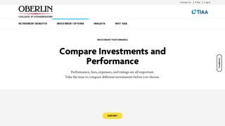 
                            10. Oberlin College | Investment Options - TIAA