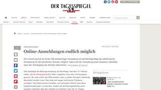 
                            8. Oberstufenzentren: Online-Anmeldungen endlich möglich - Schule ...