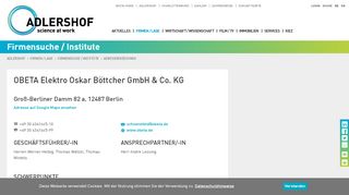 
                            10. OBETA Elektro Oskar Böttcher GmbH & Co. KG - Technologiepark ...