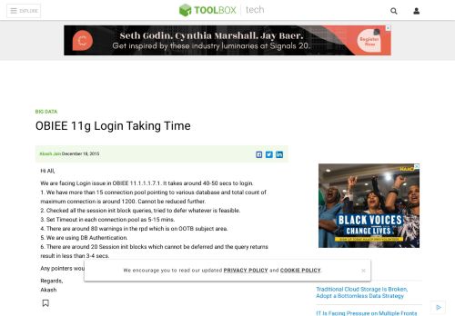 
                            7. OBIEE 11g Login Taking Time - IT Toolbox