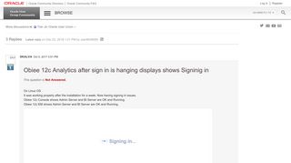 
                            4. Obiee 12c Analytics after sign in is hanging di... | Oracle Community