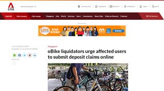 
                            9. oBike liquidators urge affected users to submit deposit claims online ...