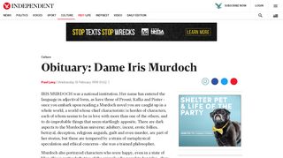 
                            11. Obituary: Dame Iris Murdoch | The Independent