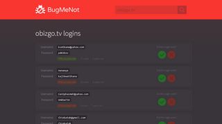 
                            5. obizgo.tv logins - BugMeNot