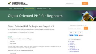 
                            13. Object Oriented PHP for Beginners: Page 1 – KillerPHP.com