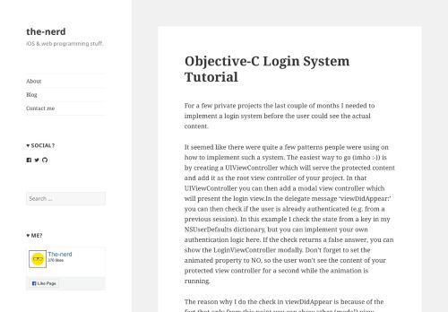
                            7. Objective-C Login System Tutorial - the-nerd