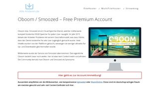 
                            3. Oboom / Smoozed - Free Premium Account - Alle-Anderen.de
