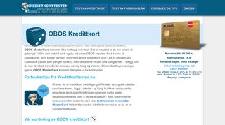 
                            6. OBOS Mastercard - Kredittkorttesten