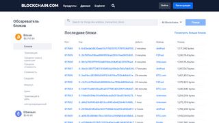 
                            5. Обозреватель блокчейна - искать блокчейн эфириума - Blockchain