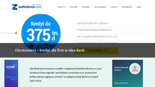 
                            5. Obrotomierz – kredyt dla firm w Idea Bank - Zadłużenia.com