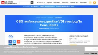 
                            4. OBS renforce son expertise VDI avec Log'In Consultants - Le Monde ...