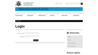 
                            10. Observatorio Marino de Asturias - Login