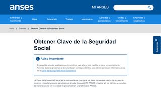 
                            6. Obtener Clave de la Seguridad Social | anses