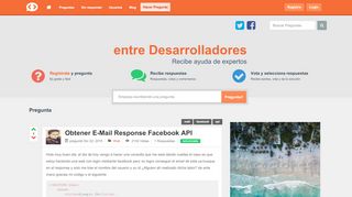 
                            6. Obtener E-Mail Response Facebook API - entre Desarrolladores