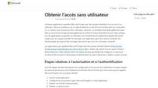 
                            6. Obtenir l'accès sans utilisateur - Microsoft Graph | Microsoft Docs