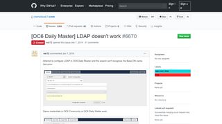 
                            7. [OC6 Daily Master] LDAP doesn't work · Issue #6670 · owncloud/core ...