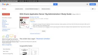 OCA Oracle Application Server 10g Administration I Study Guide: ... - Google Books-Ergebnisseite