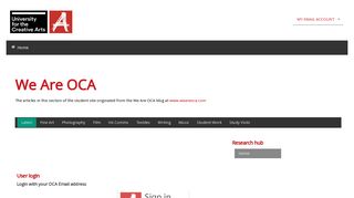 
                            1. OCA student | A site for students & tutors of the OCA