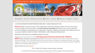 
                            9. ocak 2019 reçete teslim tarihleri son gün 11 ocak cuma saat 14:00